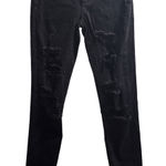 American Eagle Next Level Stretch‎ Black Distressed Ripped Skinny Jeans Size 2 Photo 0