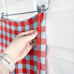 Staud Avalanche Blue Gingham Plaid Knit Pants Photo 4