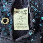 Pink Victorias Secret 5th & Ocean Boston Red Sox Hooded Bling Sequins Sweatshirt Blue Size L Photo 4