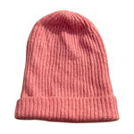 H&M  Ribbed Knit Pink Beanie Wool and Mohair Blend One Size Photo 0