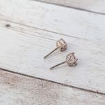 Dainty Pink Gem Stud Earrings Photo 4
