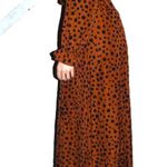 Cupshe  Brown Black Faux Wrap Polka Dot Dress M NWT Photo 4