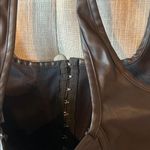 Motel Rocks Motel Brown Faux Leather Corset Top Size Small Photo 5