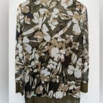 Chico's Chico’s Floral Camouflage Button Front Cardigan with Sheer Long Sleeves Size 1/M Photo 5