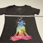 The Mountain  Womens Size‎ Small Grey Gray Short Sleeve Shirt Yoga Zen Peaceful Photo 3