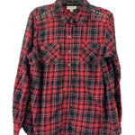 Dress Barn  Women's Red & Black Plaid Top Photo 0