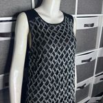 Diane Von Furstenberg DVF  Joylyn Embellished Sequin Shift Dress Black/Silver Siz Photo 12