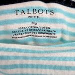 Talbots Petite Cotton Striped Boat Neck Long Sleeve Top Shirt Size MP Preppy Photo 2