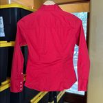 J. Crew Factory Store Fitted Vibrant Red Long Sleeve Shirt Size Small Photo 5