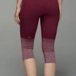 Lululemon  Women's Seamlessly Street Crop Heathered Leggings Size 4 Burgundy $68 Photo 0