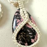 Free People  Vacation Pendant Necklace NWT Turtle Macrame Gemstone Bohemian Photo 7