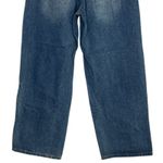 Evis Vintage Straight Wide Leg Mid Rise Full Length Casual Denim Jean Zip 8 Blue Photo 5