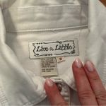 Live a Little Y2K White Sequin Cotton Jean Jacket Size S Photo 6