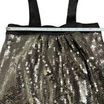 LARok Silver Black Ribbon Neckline Cocktail Dress Holiday Party Dress Metallic Size XS Photo 9