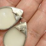 Vintage Sterling Silver Flower Mother Of Pearl MOP Earring Stud REPAIRED No BACK Photo 4