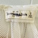 Abercrombie & Fitch Top Womens Small Lace Embroidered Floral Mesh White Boho Photo 5