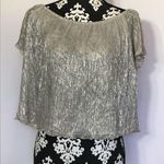 ZARA Silver short sleeve party crop top Photo 0