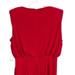 Eliza J NWT Red Ruched Surplice V-Neck Sleeveless Midi Dress Size 18W Photo 4
