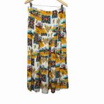 VTG Options Melrose Western Tiered Maxi Skirt Cowgirl Rodeo Southwest Print L Size L Photo 1