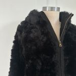 ZARA TRF Black Faux Fur Hooded Zip Up Bomber Jacket Women's Winter Coat Y2K Photo 10