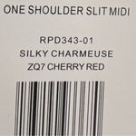 Rachel Parcell One Shoulder Silky Charmeuse Side Slit Midi Dress Size 10 Photo 12