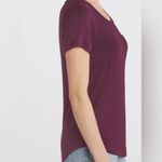 Market & Spruce  Elaine Pocket T-Shirt Burgundy XS NWT Photo 1