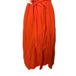 Mara Hoffman NWT Paula cutout linen-blend midi dress in orange papaya 00 Photo 3