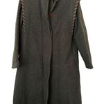 VINTAGE Virgin Wool Trench Coat Sz 44 (US 6/S) Green Photo 0