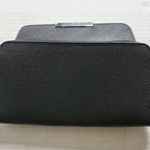 Tahari  All Black Pink Floral Front Pocket Wristlet Photo 6