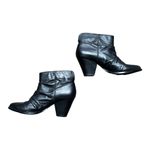 Splendid  Short Boots Black Leather Pull On Boots Women Sz 8 M Photo 2