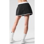Alo Yoga Alo Airbrush Streamlined Skirt Black White Slit Sports Tennis Athletic Skort L Photo 5