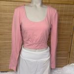 Aerie Offline by  pink open back long sleeve crop top woman’s XL EUC Photo 2