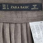 ZARA  Basic Women’s Olive Green Pleated l MIDI Skirt Boho Elastic Waist S  #1134 Photo 5