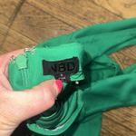 NBD  emerald green wrap neck bodysuit Photo 4