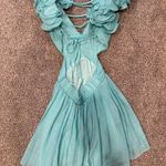 Hazel and Olive Blue Ruffle Mini Dress Photo 1