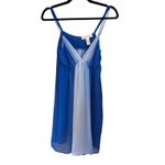 Oscar de la Renta Pink Label Blue White Sheer Babydoll Nightgown Dress S Fairy Photo 0