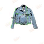 BLANK NYC  Blue Denim Hello Moto Style Jacket Womens Small Photo 3