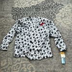 Leslie Fay Floral Wrap Top White Black 14 Photo 0