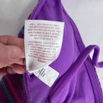 Shade & Shore Purple Striped Crochet Triangle Bikini Top Size L(12-14) Photo 5