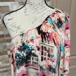 Tolani  Elaine Cream One Shoulder Pure Silk Dress Sz L Photo 4