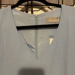 BRAND NEW Bell Sleeve V Neck Lined Dress Size L Blue Size L Photo 2