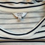 Crown & Ivy Belk Navy Blue White Striped 3/4 Sleeve Tiered Dress Size Small Photo 8