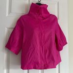 SAMUEL DONG Dramatic Bright Pink Short Sleeve Cropped Jacket, Size XS Photo 0