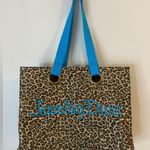 Premier Designs Leopard Print “Jewelry Diva “Tote Bag with Blue Accents Photo 0