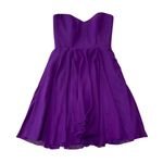 Jim Hjelm Occasions  Dress Size 10 Purple Chiffon Strapless Semi Formal NWT Photo 0