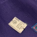 Neiman Marcus  70’s Purple Medallion w/Florals Oversized Scarf 31” Made in Italy Photo 2