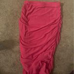 House Of Harlow 1960 2 Piece MIDI Skirt & Top Set Ruched Stretch Mesh sz xs Pink Photo 10