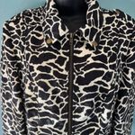 Peck & Peck  Collection 14 Black White Zip Abstract Animal Print Bold Statement Photo 0