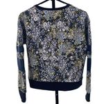 French Connection Womens 6 Francais Floral Graphic Crewneck Sweatshirt Blue Mesh Photo 4
