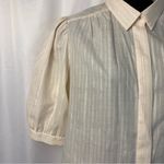 Wrangler Vintage Pink  Rainbow Tag Western‎ Short Sleeve Shirt Metallic Thread Photo 3